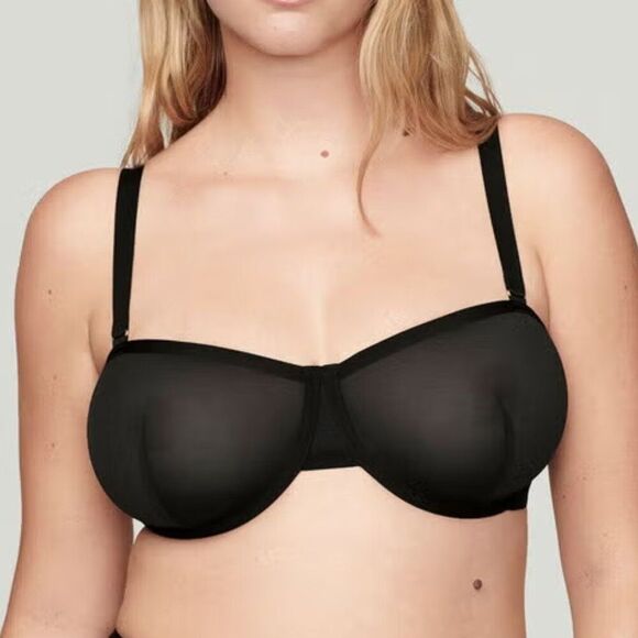CUUP Balconette Black Mesh Bra,  NEW W/O TAG Various Sizes - Picture 1 of 6